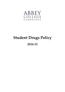 Student Drugs Policy - Abbey College Cambridge