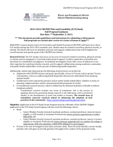 Full Proposal Guidance - Canyon Ranch Center for Prevention and