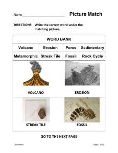 Geology G 4 vocab classwork 15 key