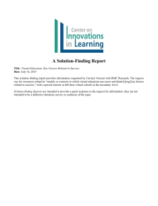 A Solution-Finding Report - Northeast Comprehensive Center