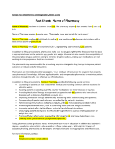 Sample Fact Sheet - Texas Pharmacy Association