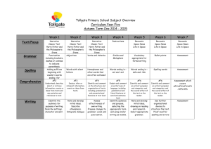 Tollgate Primary School Subject Overview Curriculum Year Five