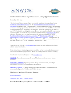 November 2015 Issue - Northwest Climate Science Center