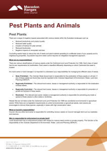 Pest plants and animals