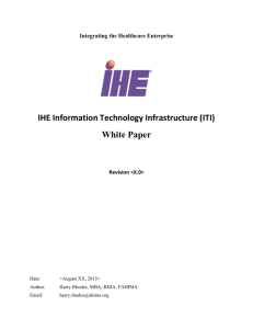 Rough Draft IHE ITI White Paper
