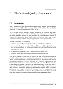Appendix F The National Quality Framework (Word