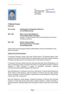 P.Yukthamarani Permarupan FKP, Universiti Malaysia Kelantan