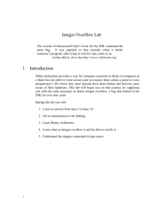 Integer Overflow Lab