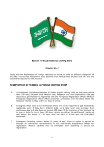 Booklet for Saudi Nationals visiting India