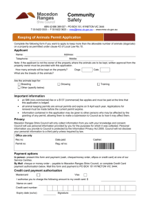 Animal keeping permit application form