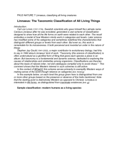 Linnaeus: The Taxonomic Classification of All Living Things