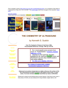 the chemistry of ultrasound - Iranian Petroleum Institute