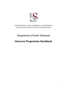 Honours Programme Handbook - Universiteit Stellenbosch
