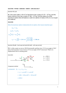 SOLUTIONS - PHY430 - Exercises - March