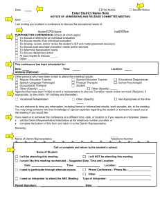 Annotated Notice of ARC Training Form