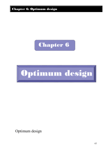 (CH 6) Optimum design