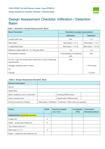 Design Assessment Checklist: Infiltration / Detention Basin