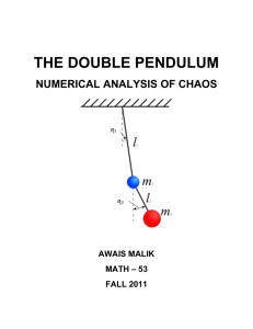 The Double Pendulum: Numerical Analysis of Chaos