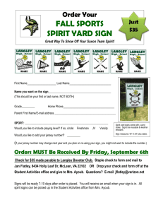 an order form - Langley Athletic Boosters