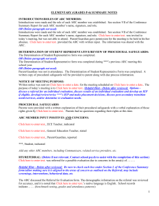 Conference Summary Template P - 6th Grades