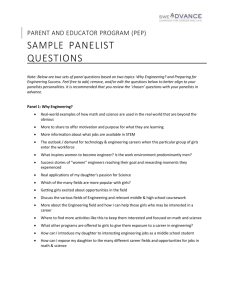 Sample Panel Questions - Society of Women Engineers