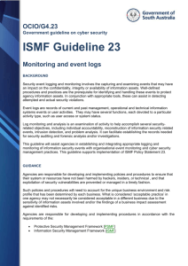 ISMF Guideline 23 - Monitoring and event logs (Word, 1.8MB)