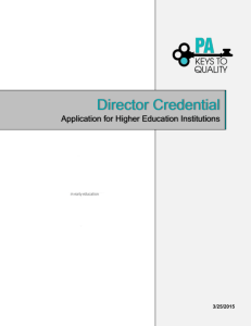 Application for Higher Education Institutions