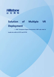 Solution of Multiple VR Deployment