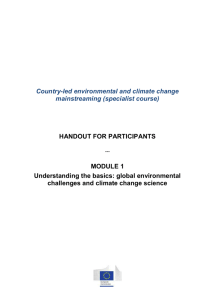 global environmental challenges and climate