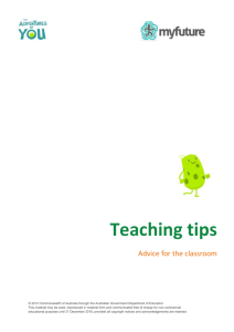 Teaching tips: advice for classroom
