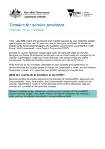 Timeline for service providers