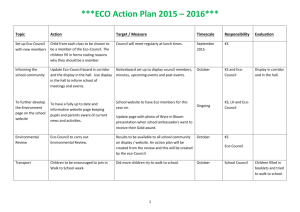Eco Council Action Plan 2015/16