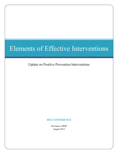 Elements of Effective Interventions