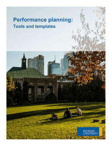 Performance planning: Tools and templates
