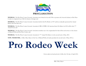 County Livestock Association`s Annual Pro Rodeo Recognition