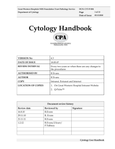 Cytology Handbook - Great Western Hospital