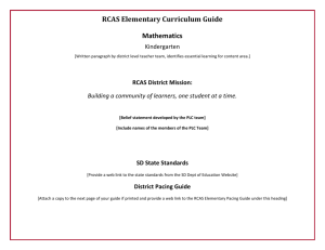 RCAS Elementary Curriculum Guide Cover