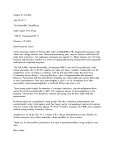 FBLA-PBL Winners Letter to Arizona Governor Ducey