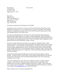 Press Release Feb. 20, 2012 Fort Bend Cares P.O. Box 17748