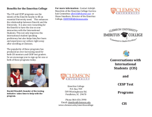 program brochure - Clemson University