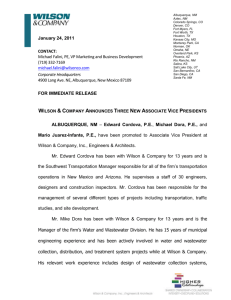 Wilson & Company Announces Three New Associate Vice Presidents