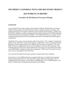 2014 Work Plan Report - Southern California Wetlands Recovery