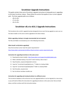 Scrutinizer Upgrade Instructions