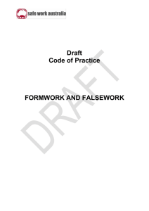 Formwork and Falsework - Safe Work Australia Public Submissions