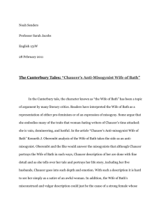 The Canterbury Tales: “Chaucer`s Anti