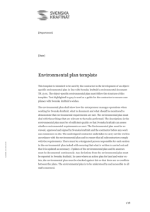 Environmental requirements from authorities