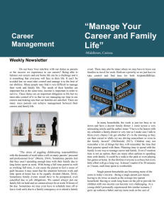 Manage Your Career and Family Life
