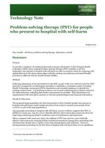 Problem-solving therapy (PST)