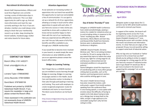 April 2014 - UNISON Gateshead Health