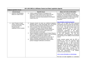 2011-2012 MCUL & Affiliates Federal and State Legislative Agenda
